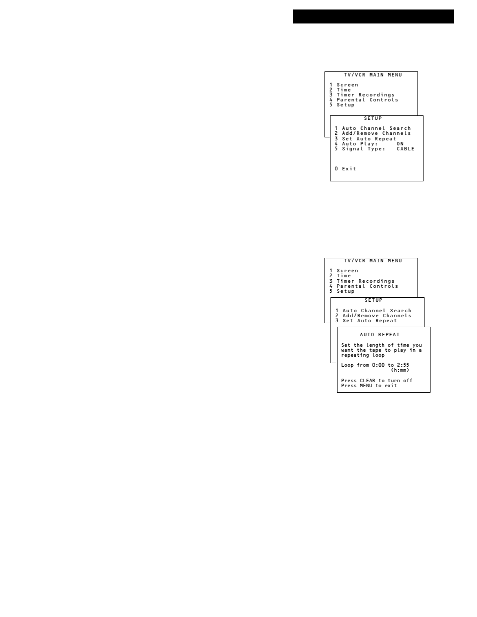 Using the playback features, 19 playing a tape, Auto play feature | Auto repeat feature | RCA 1543007A User Manual | Page 21 / 42