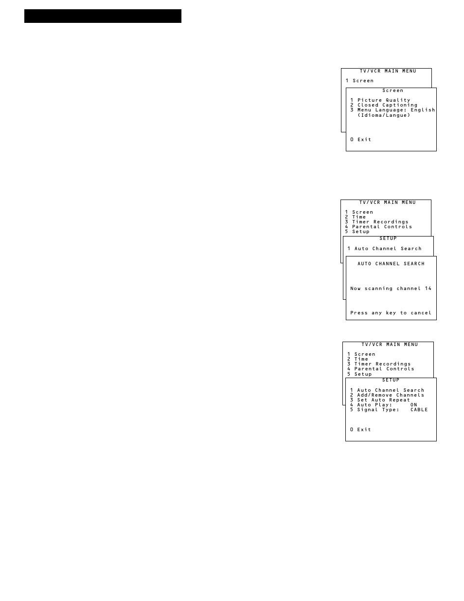 Startup, Set the signal type (optional), 4setting up the tv/vcr | RCA 1543007A User Manual | Page 6 / 42