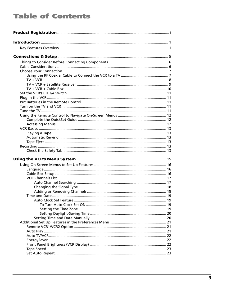 RCA VR661HF User Manual | Page 5 / 64