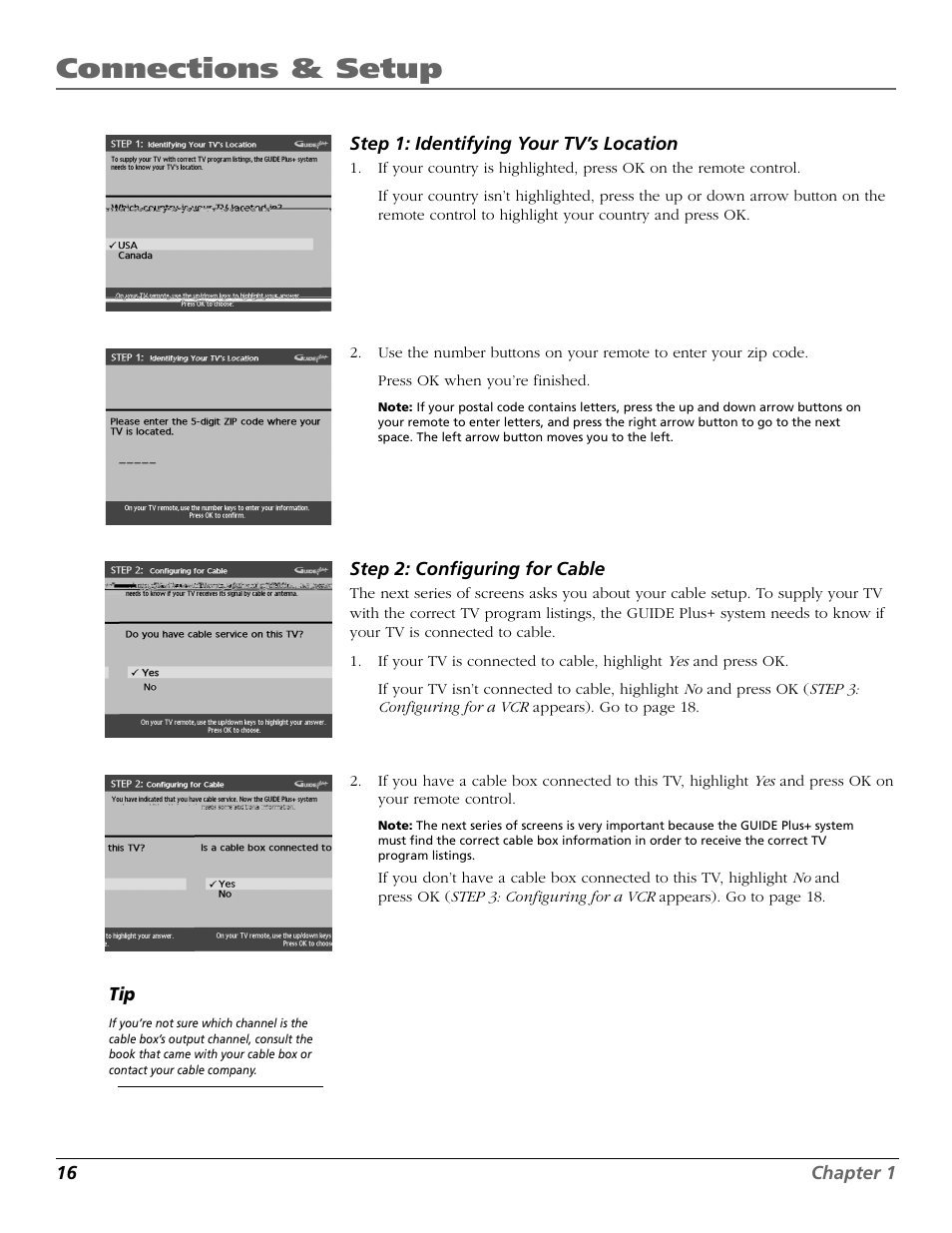 Connections & setup | RCA F27650 User Manual | Page 18 / 64