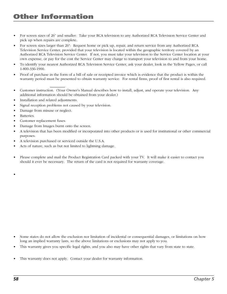 Other information | RCA F27650 User Manual | Page 60 / 64