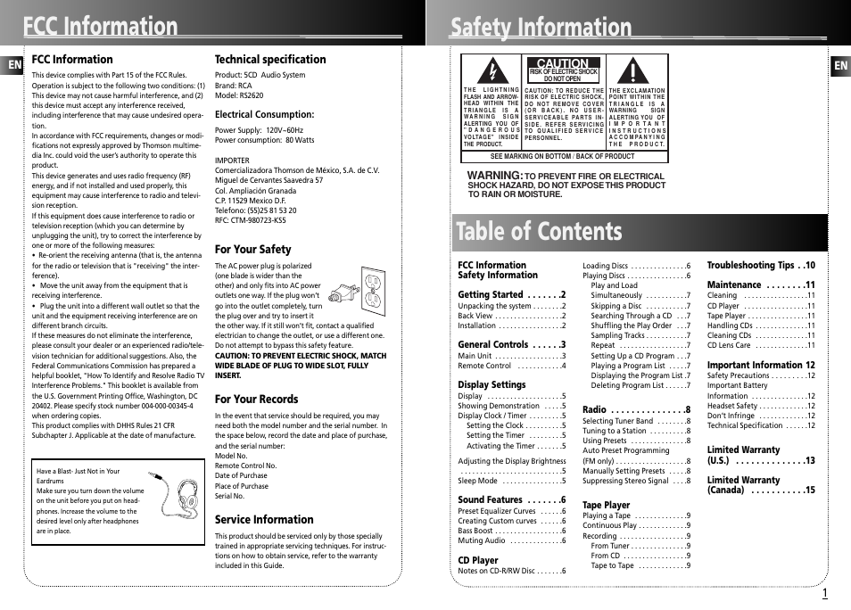 RCA 004-000-00345-4 User Manual | Page 2 / 10