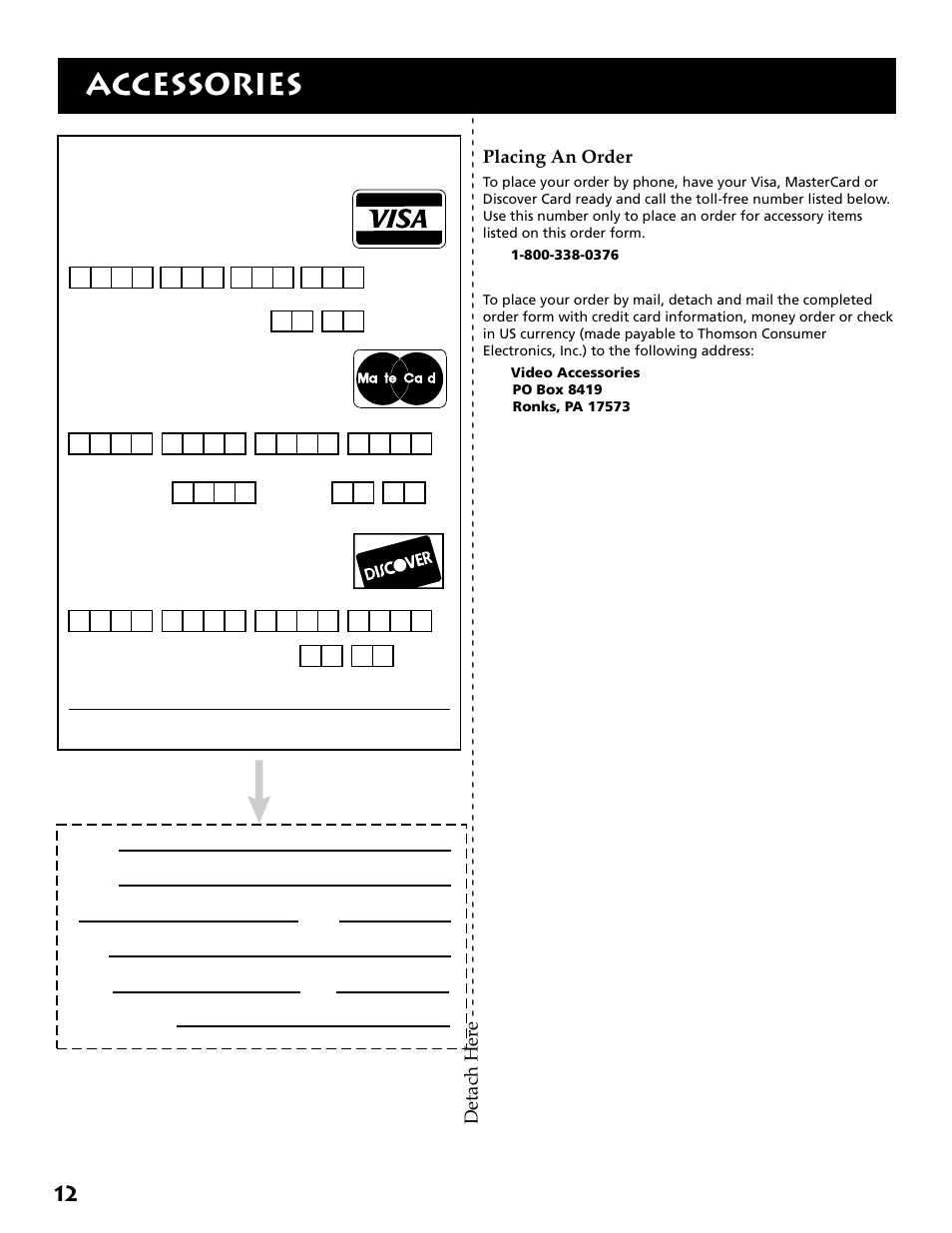 Accessories | RCA E13318 User Manual | Page 14 / 16