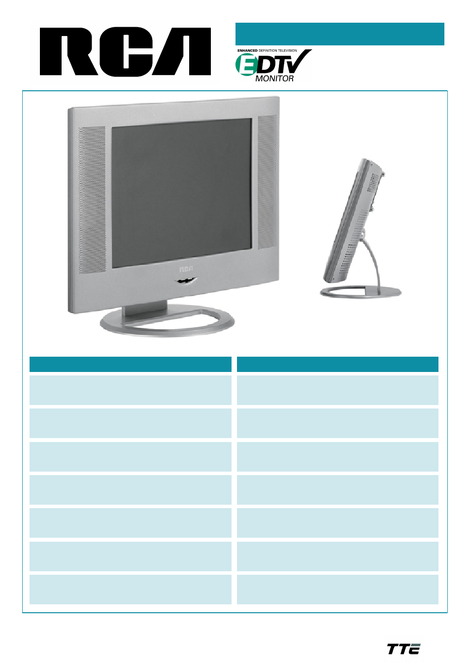 RCA L1510 User Manual | 2 pages
