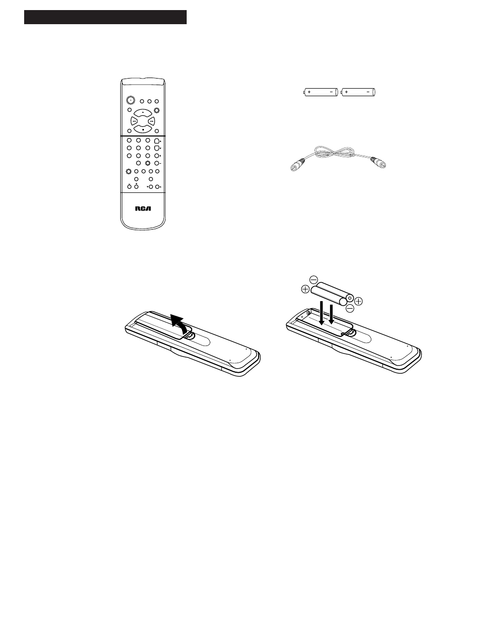 Setting up the vcr, Startup, 8setting up the vcr 1. check accessories with vcr | Insert batteries in remote. 3. turn on the tv, Turn on the vcr, Contact your dealer if any items are missing, Continued on next page | RCA VR613HF User Manual | Page 10 / 40