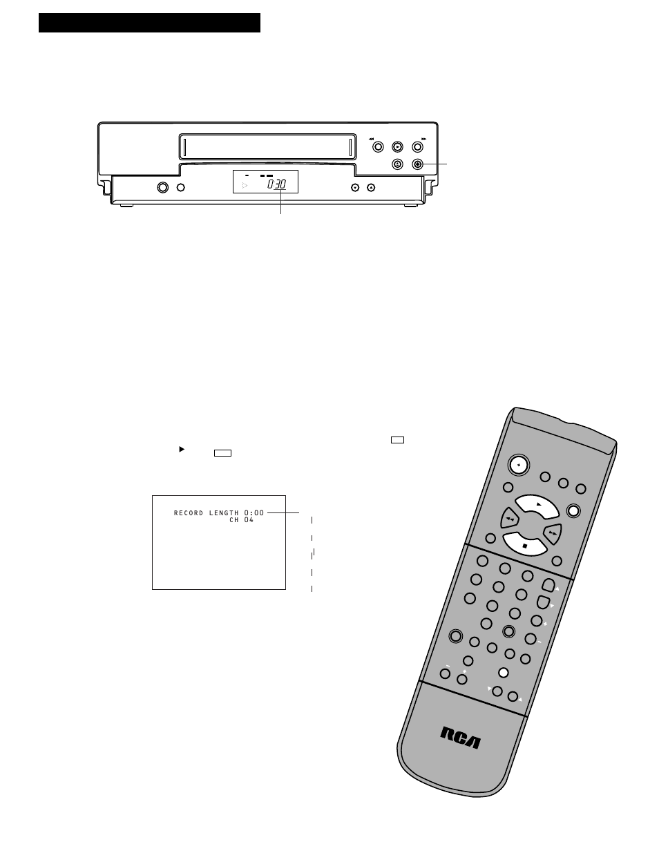 Express recording, 25 recording a program, Operating instructions | Stopping a recording in progress | RCA VR613HF User Manual | Page 27 / 40