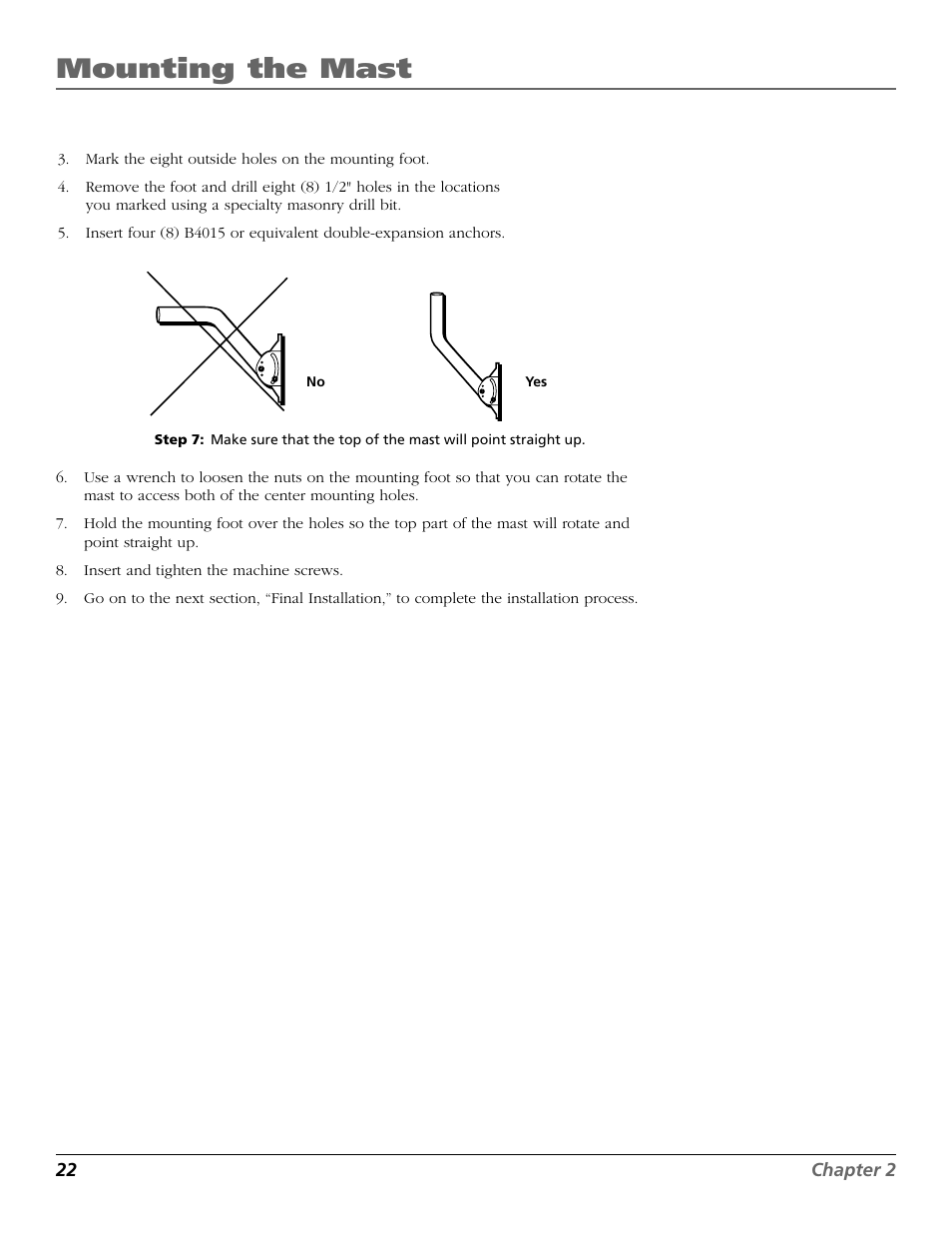 Mounting the mast | RCA DIRECTV PLUS 15407690 User Manual | Page 24 / 48
