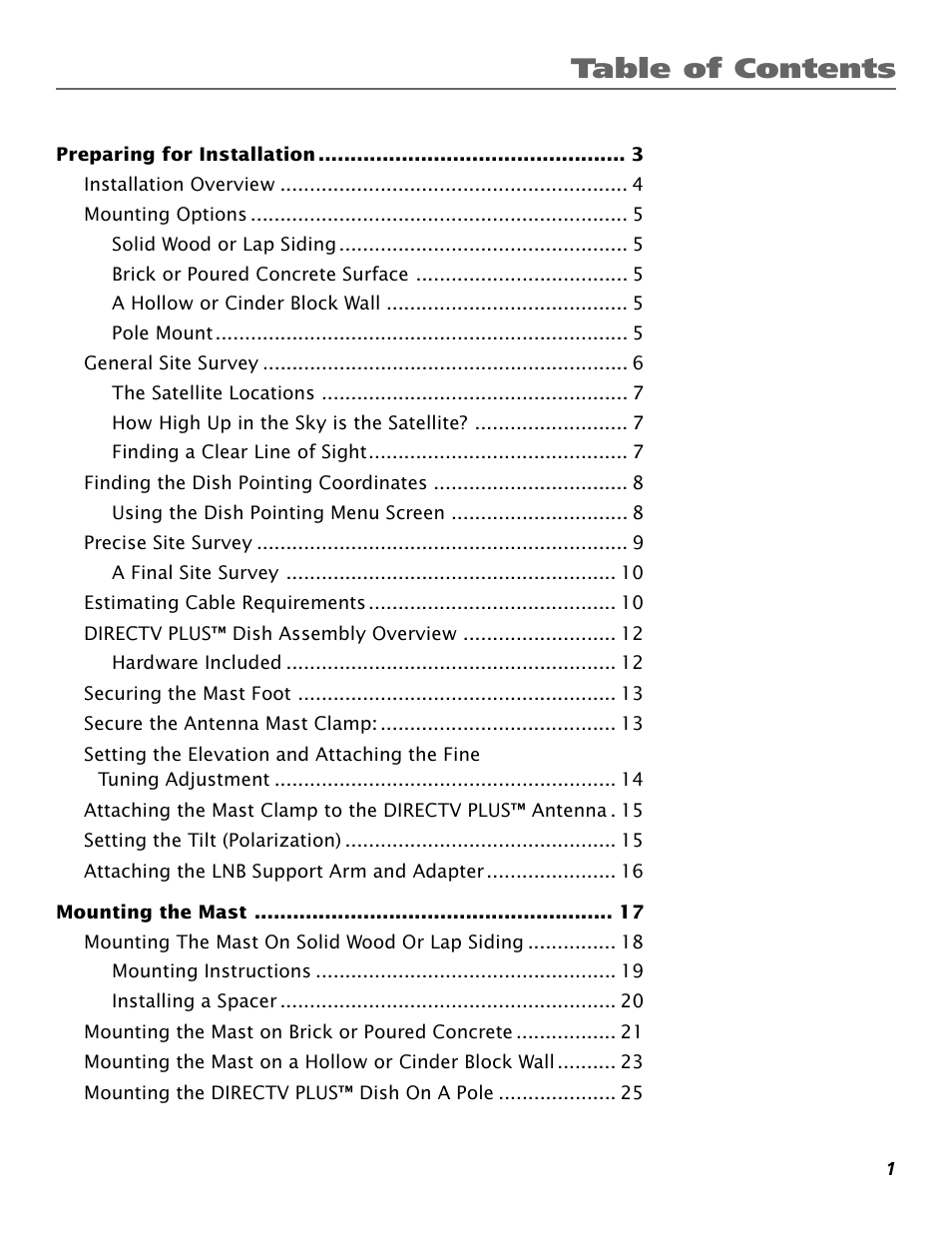 RCA DIRECTV PLUS 15407690 User Manual | Page 3 / 48