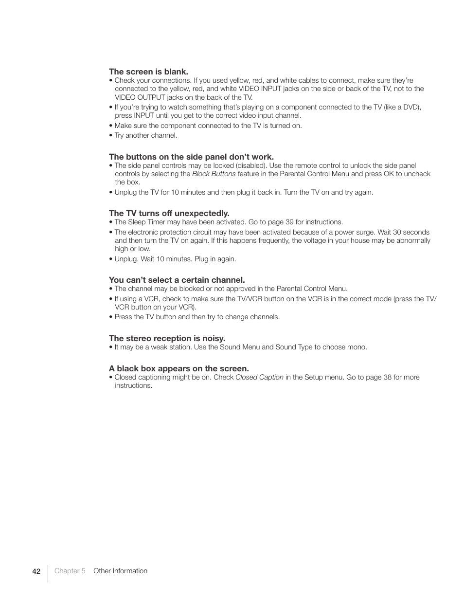 RCA L26HD31S User Manual | Page 42 / 52
