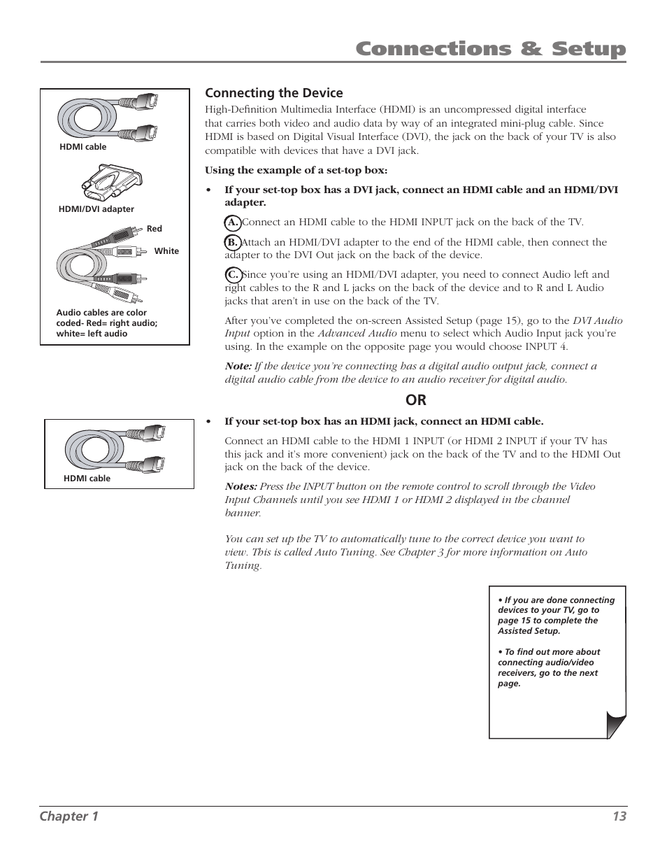 Connections & setup | RCA M50WH92S User Manual | Page 13 / 64