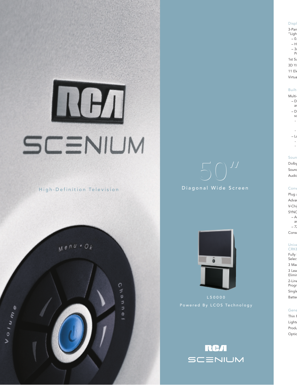 RCA Scenium L50000 User Manual | 6 pages