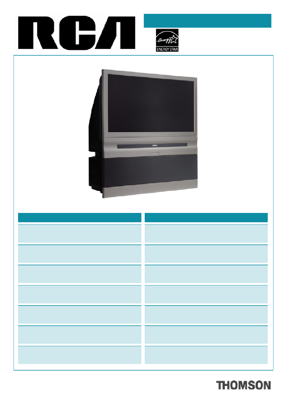 RCA D40W15 User Manual | 2 pages