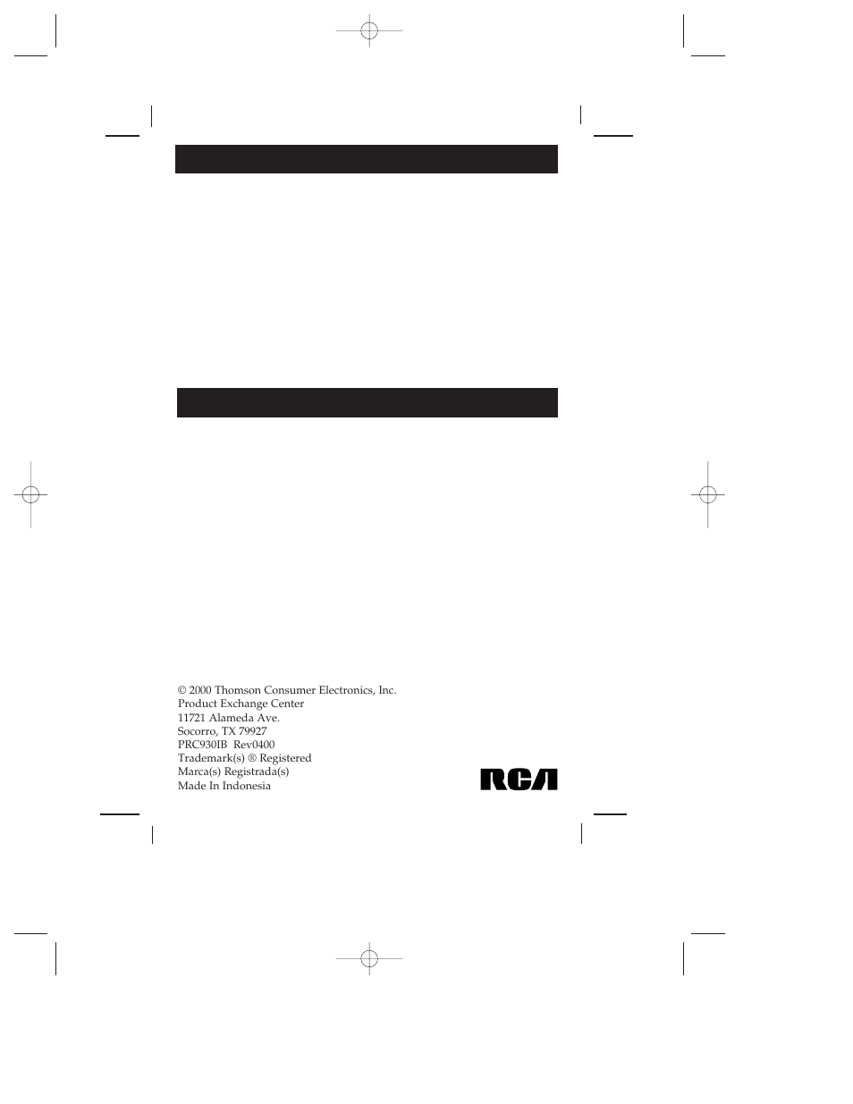 Things you should know, One year limited warranty | RCA RC 930 User Manual | Page 8 / 8