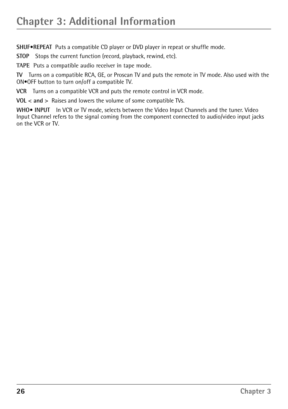 Chapter 3: additional information | RCA RD900W User Manual | Page 28 / 40