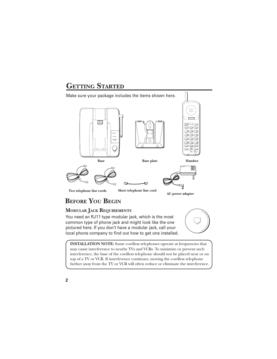 Etting, Tarted, Efore | Egin, Odular, Equirements | RCA 2-9925 User Manual | Page 4 / 28