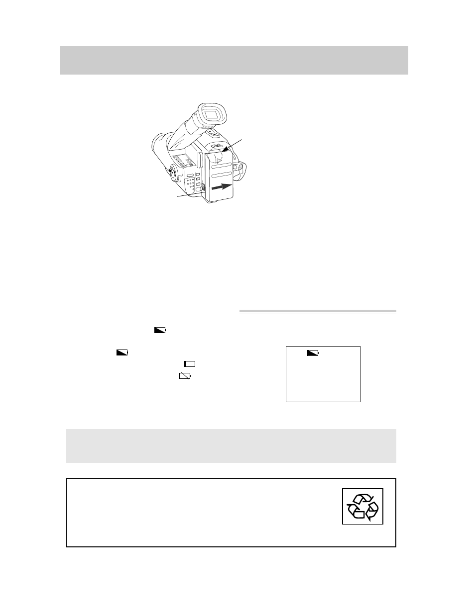 Powering your camcorder, Ni - cd, Rechargeable battery | Attention, Attach the charged battery, Remove the battery, Check battery power (battery level indicator) | RCA Pro845 User Manual | Page 23 / 52