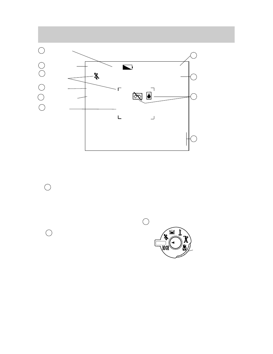 Displays in viewfinder, Tape end | RCA Pro845 User Manual | Page 28 / 52