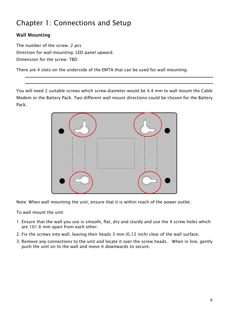 Wall mounting, Chapter 1: connections and setup | RCA THG540 User Manual | Page 11 / 36