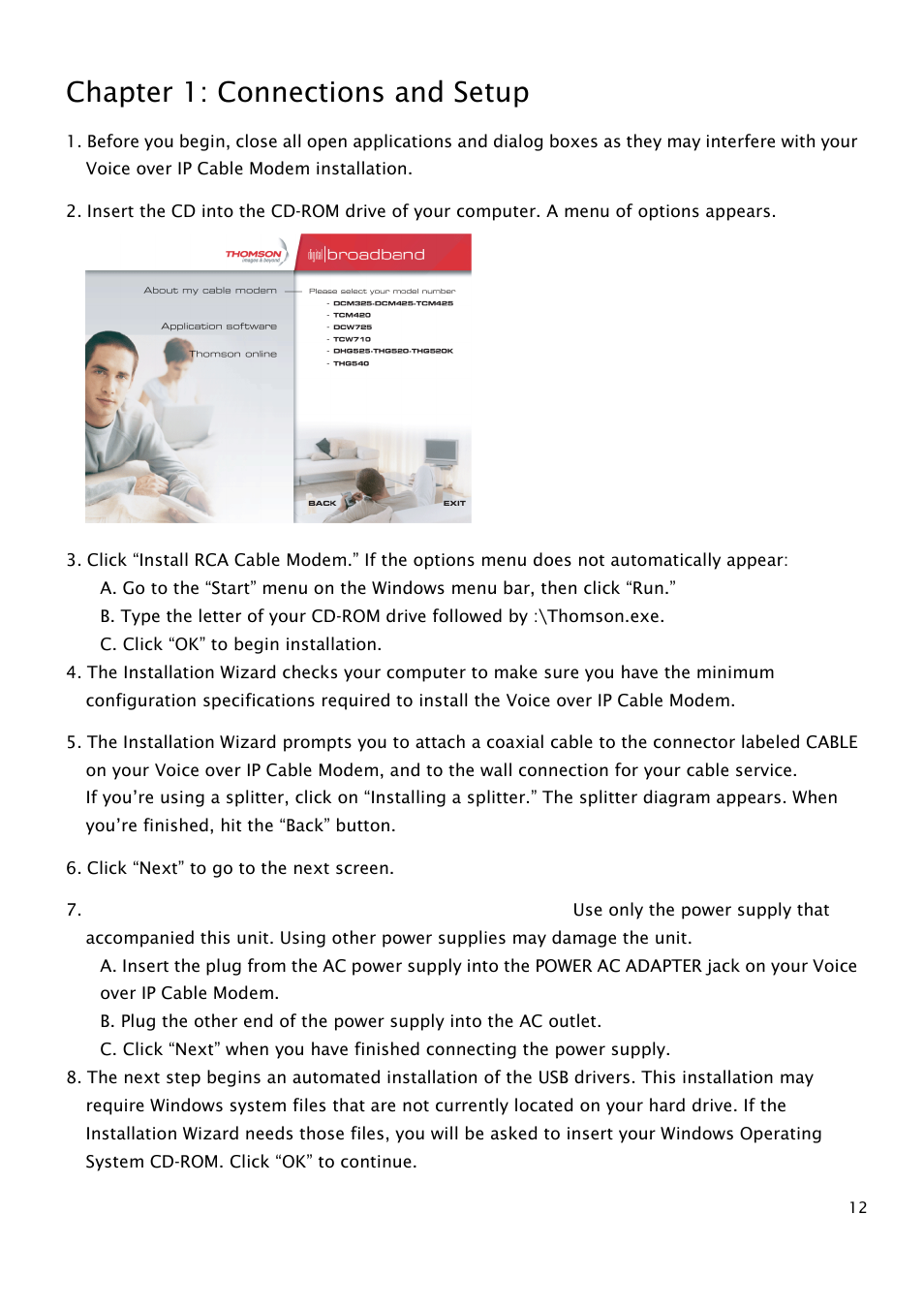 Chapter 1: connections and setup | RCA THG540 User Manual | Page 17 / 36