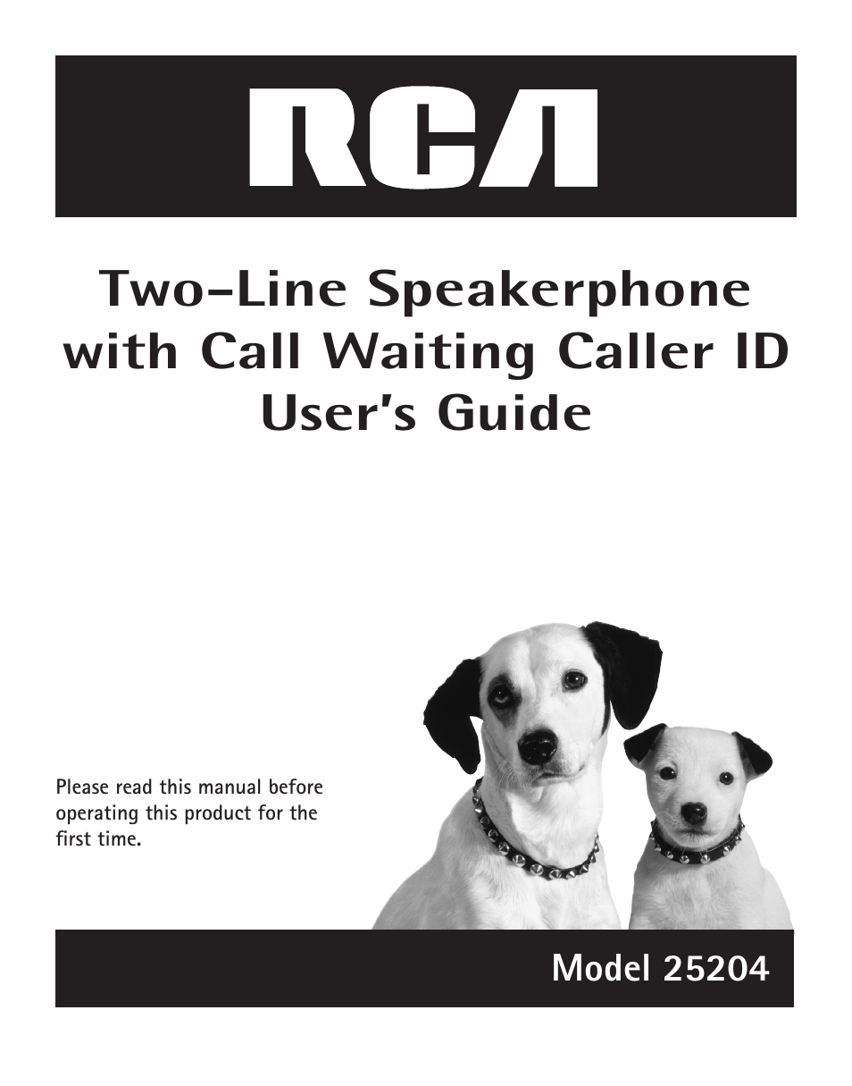 RCA 25204 User Manual | 76 pages