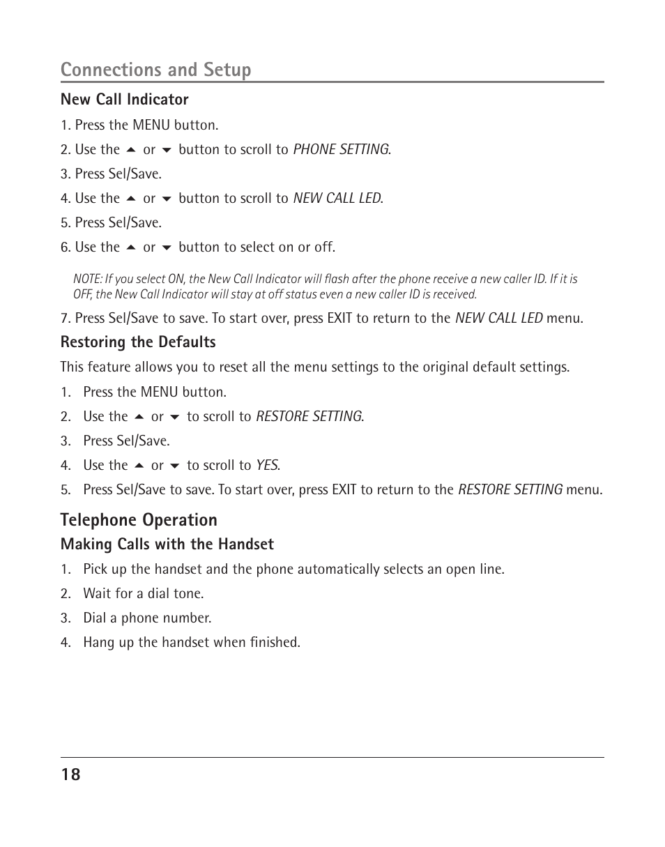 Connections and setup | RCA 25204 User Manual | Page 18 / 76