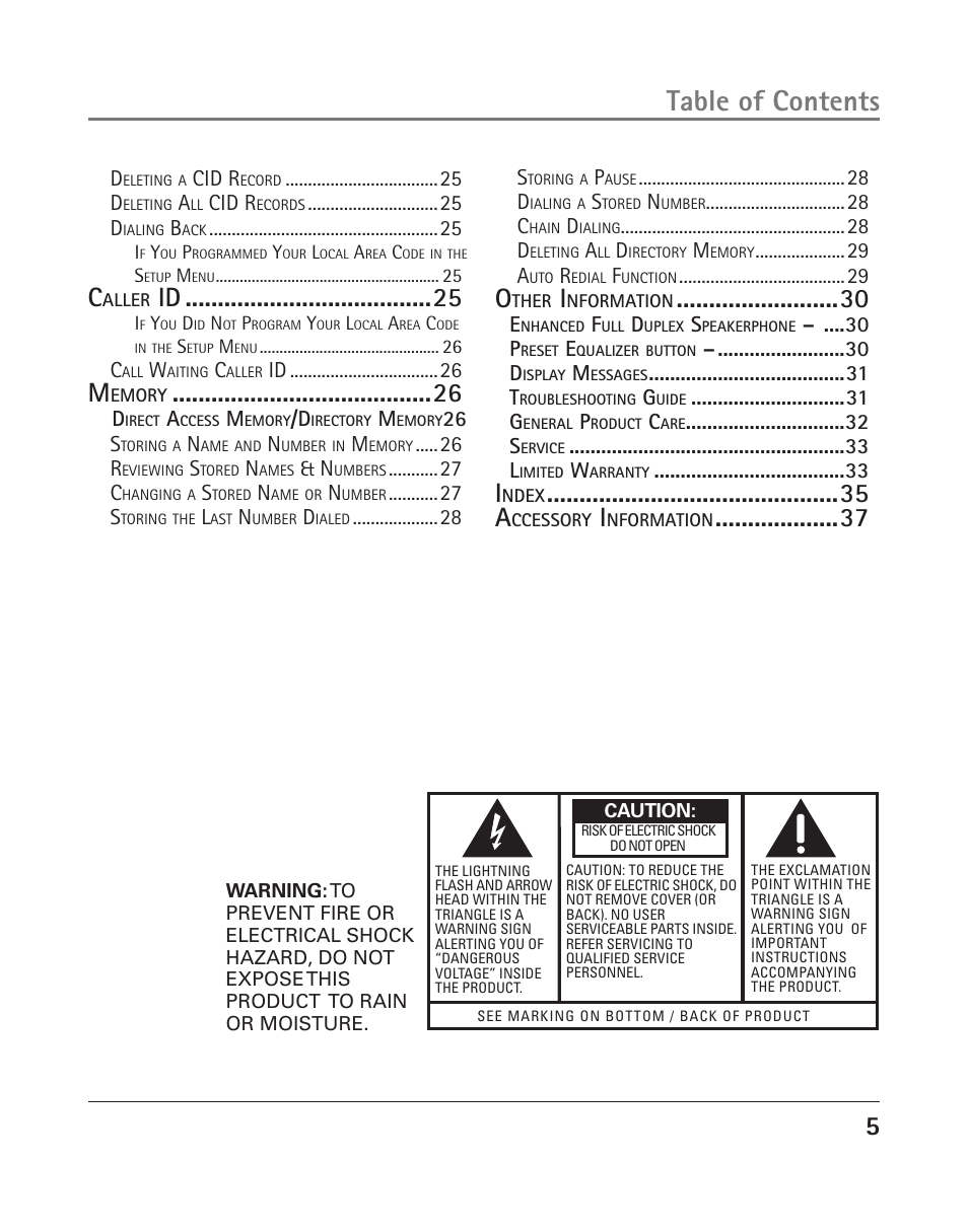 RCA 25204 User Manual | Page 5 / 76