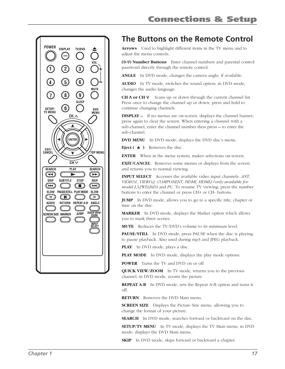 Chapter 1 17 | RCA L26WD26D User Manual | Page 17 / 44