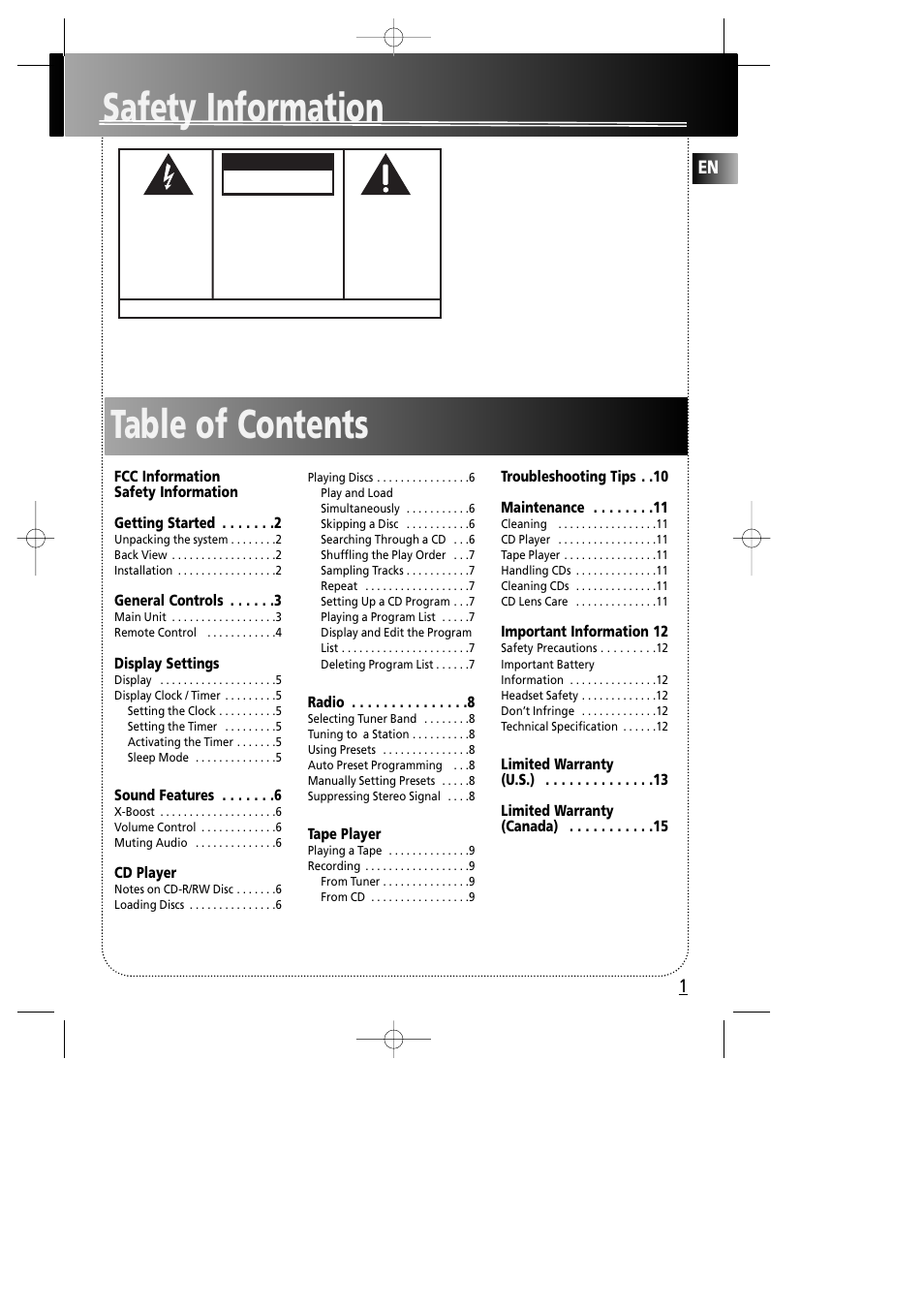 RCA RS2005 User Manual | Page 4 / 19