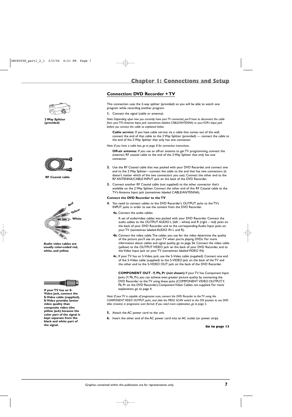 Chapter 1: connections and setup | RCA DRC8005N User Manual | Page 9 / 60