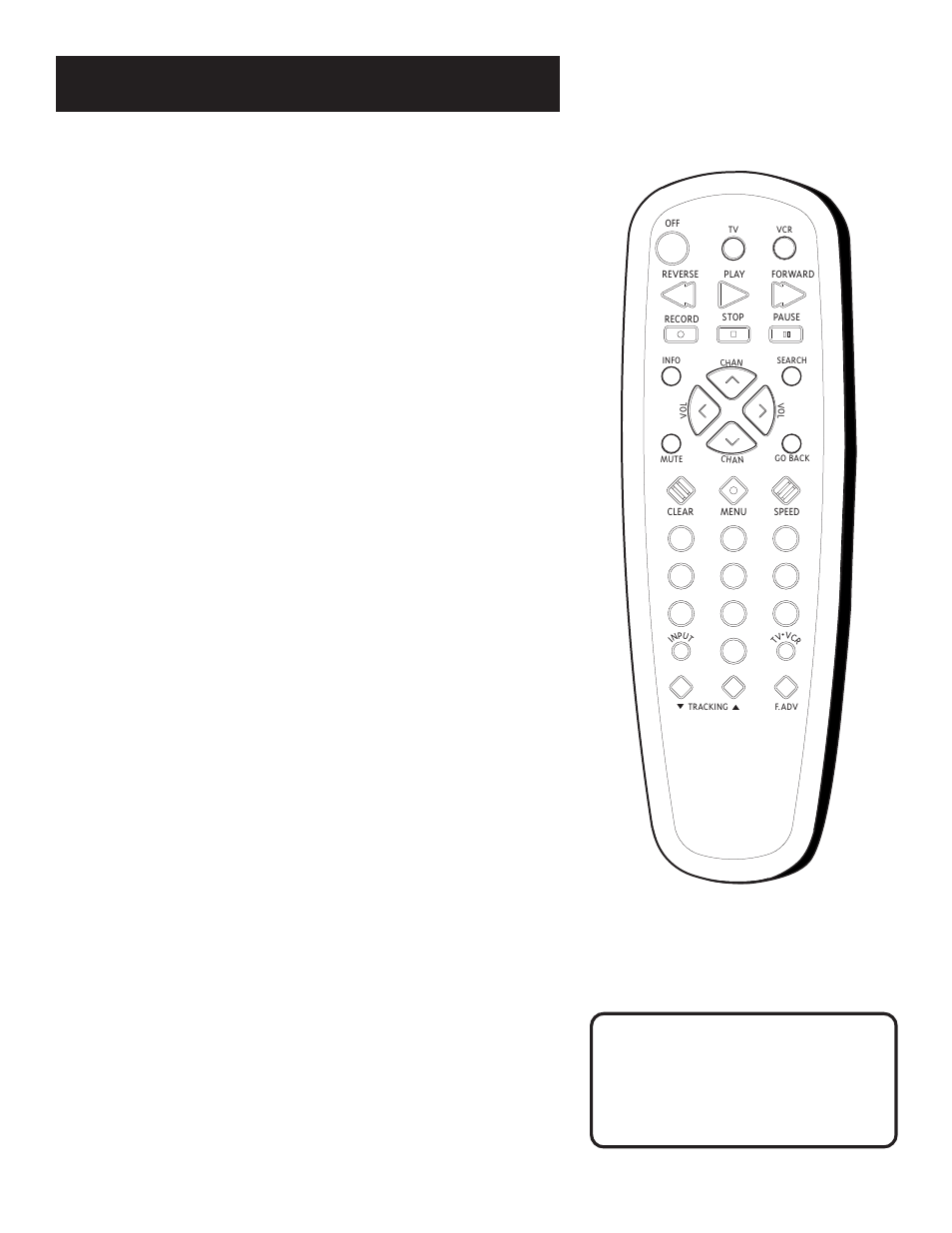 To operate a tv, Program for tv, Programming the remote | About programming the remote, Programming the remote to control a tv, Operate the tv | RCA VR636HF User Manual | Page 40 / 72