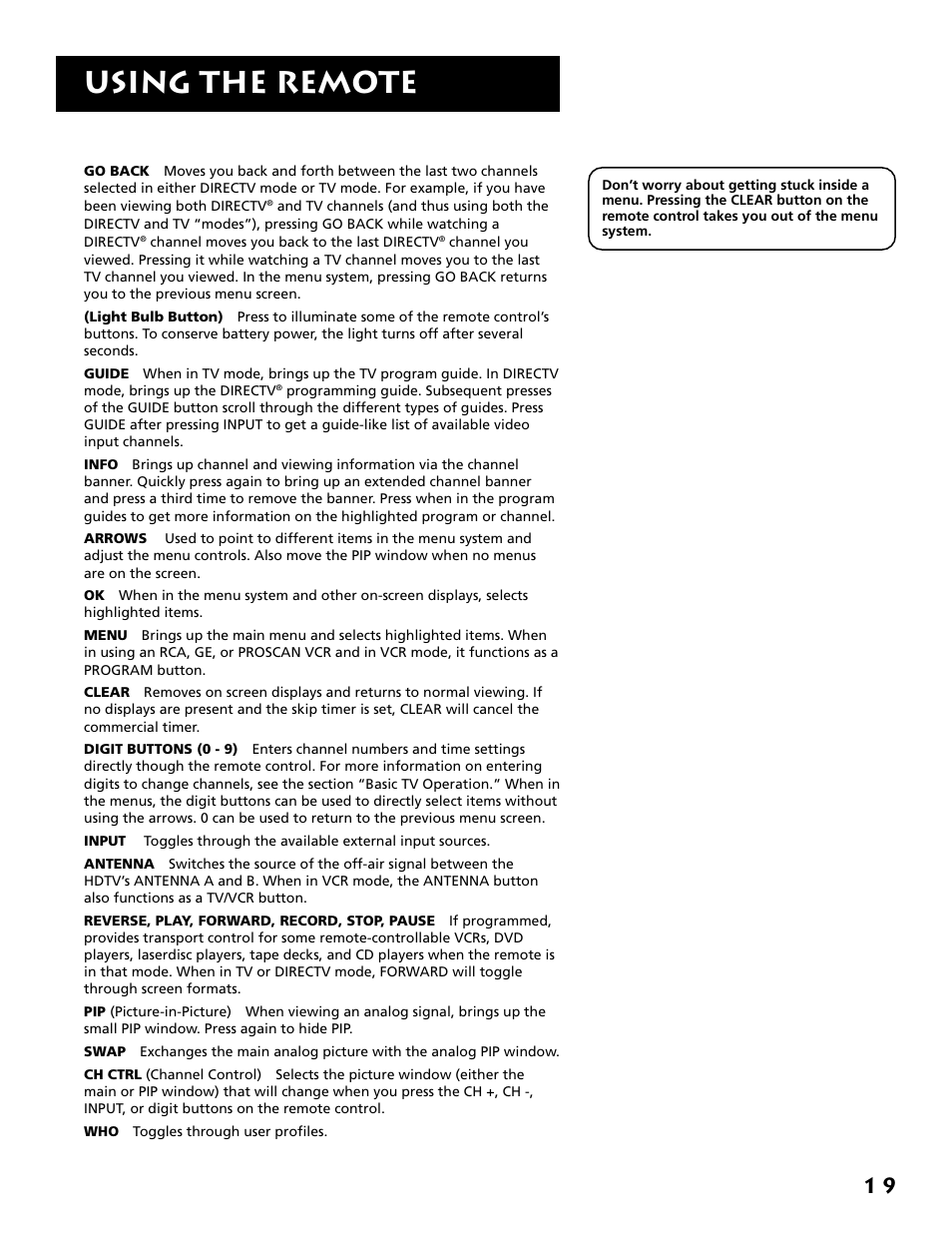Using the remote | RCA F38310 User Manual | Page 23 / 100