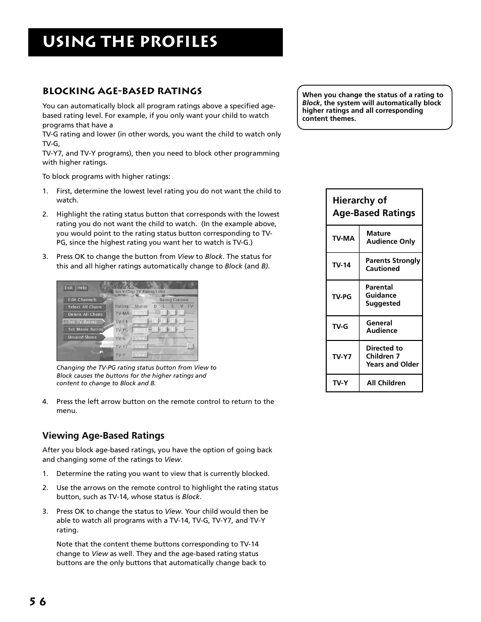 Using the profiles | RCA F38310 User Manual | Page 60 / 100