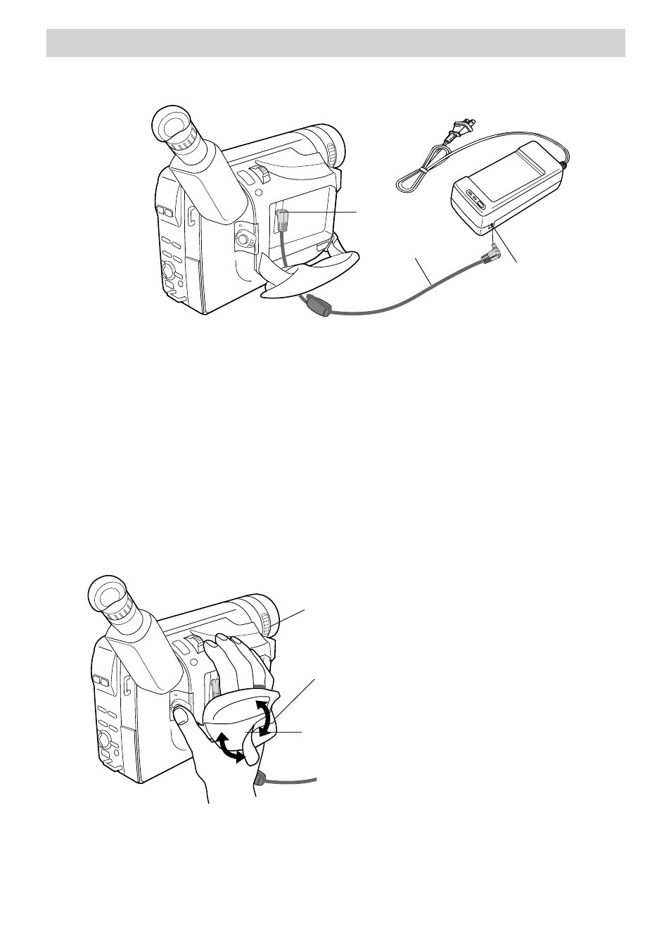 First-time operation, Adjust the handstrap to fit your hand, Attach the adapter/charger | Rotate lens cover control to open lens cover | RCA CC6392 User Manual | Page 6 / 92