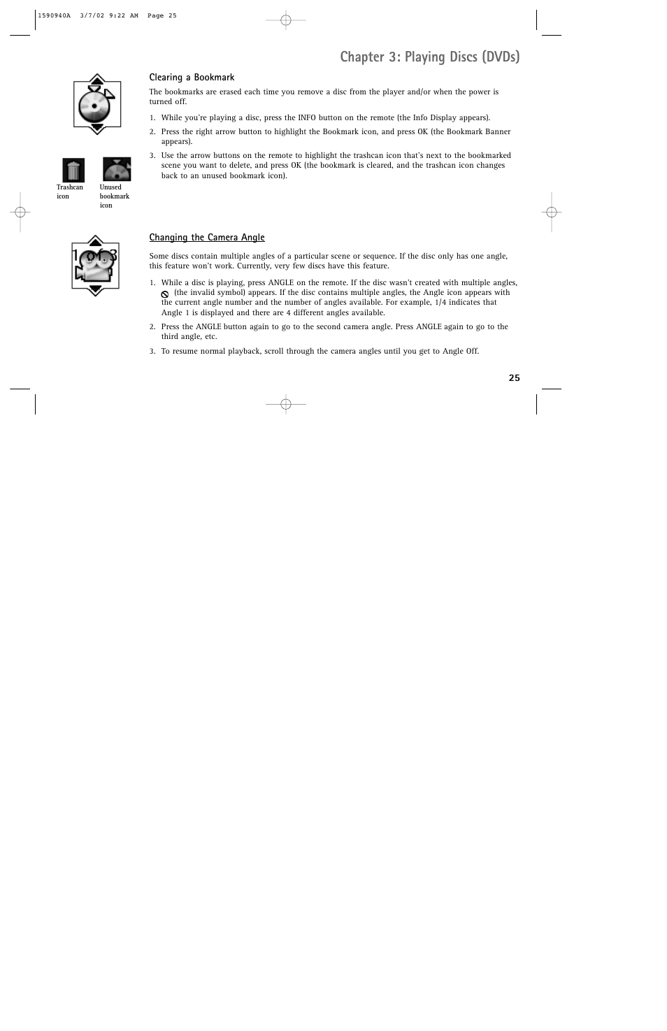 Chapter 3: playing discs (dvds) | RCA DRC220N User Manual | Page 27 / 68