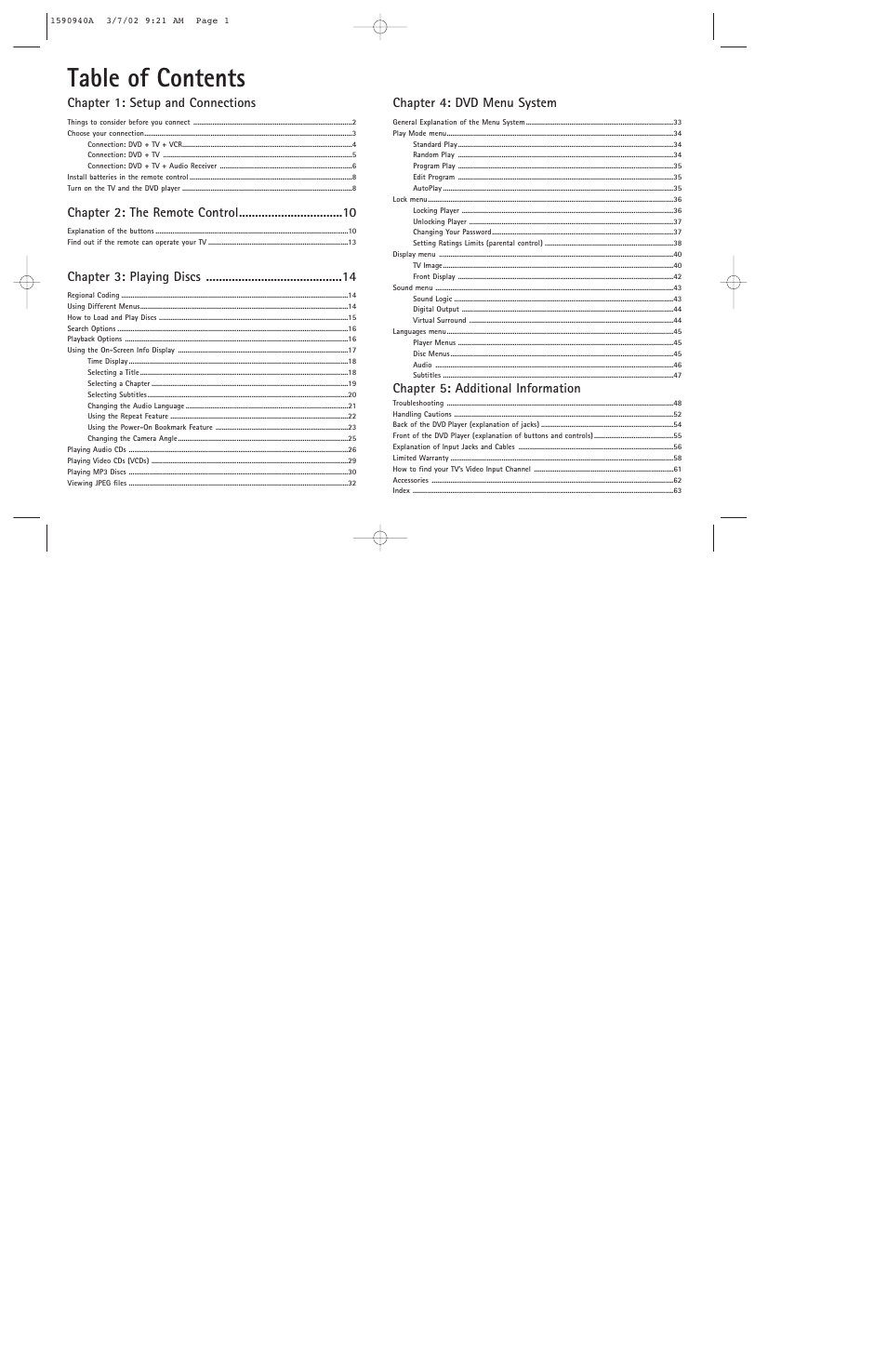 RCA DRC220N User Manual | Page 3 / 68