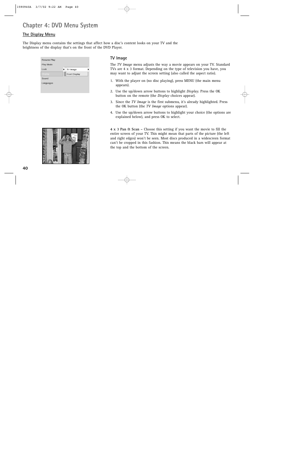 Chapter 4: dvd menu system | RCA DRC220N User Manual | Page 42 / 68