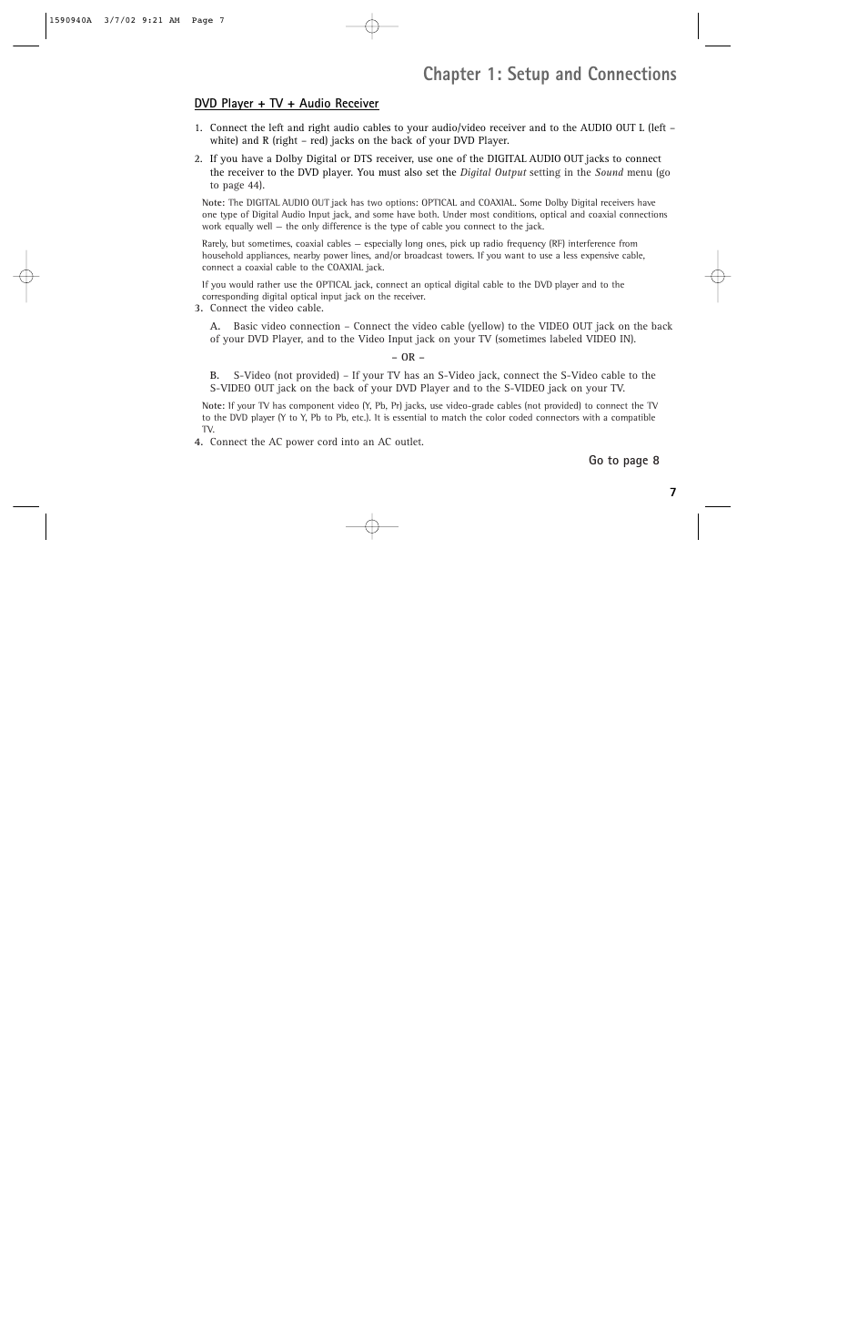Chapter 1: setup and connections | RCA DRC220N User Manual | Page 9 / 68