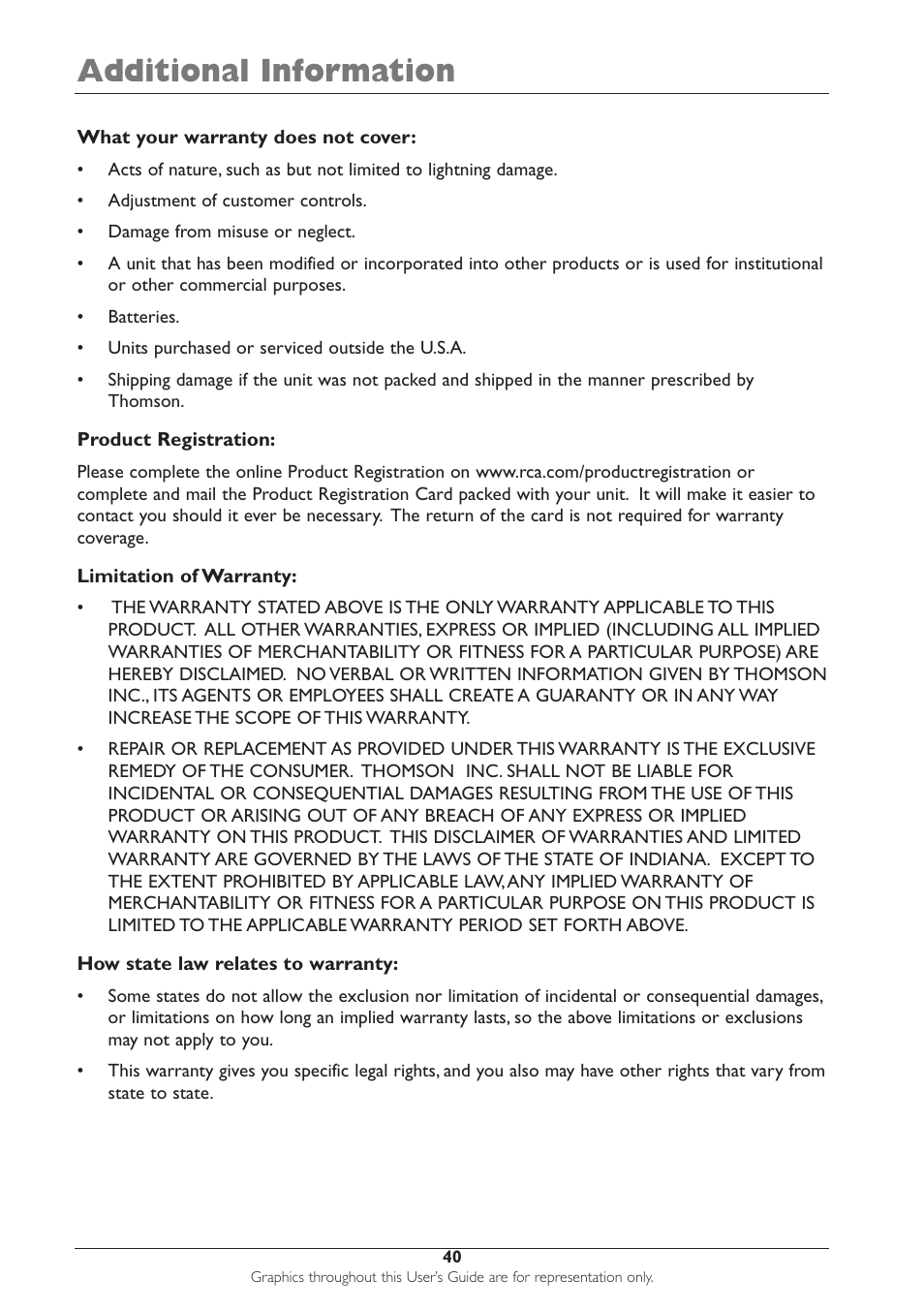 Additional information | RCA DRC233N User Manual | Page 42 / 44
