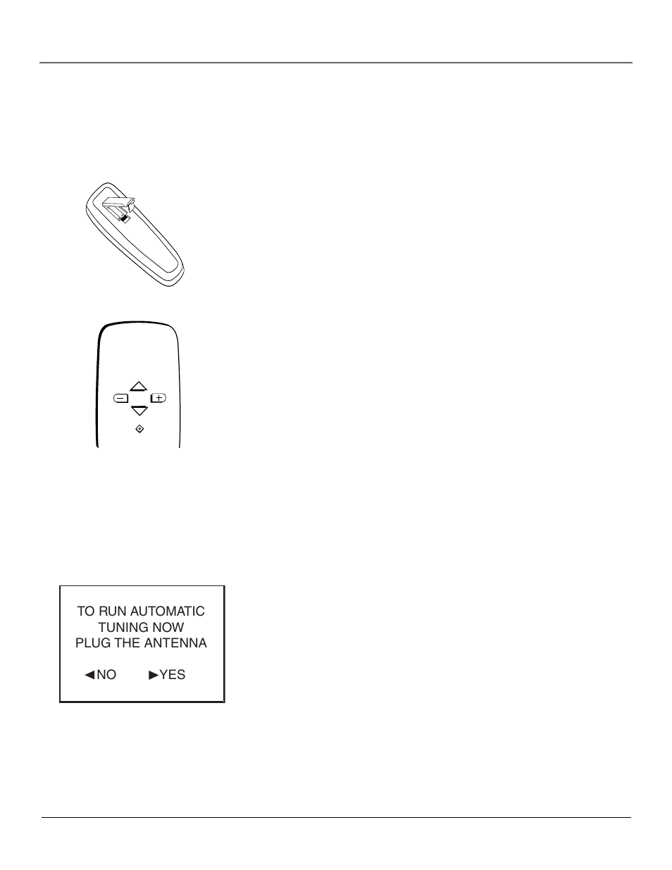 Turn on the tv, Automatic tuning, Turn on the tv automatic tuning | Connections & setup, Plug in the tv, Put batteries in the remote | RCA CR20310 User Manual | Page 11 / 24