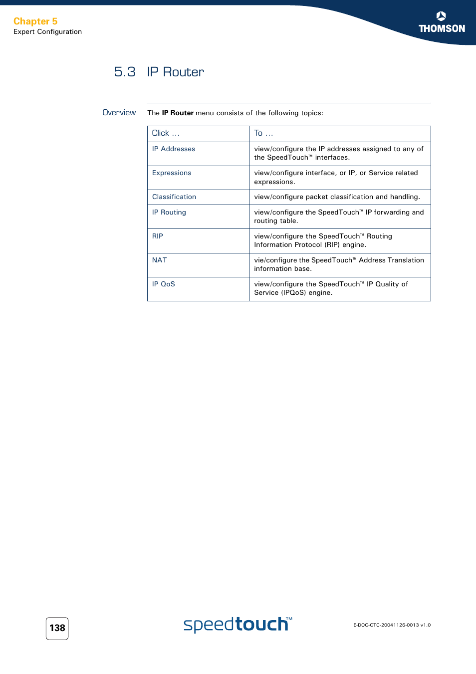 3 ip router, Overview, Ip router | Chapter 5 | RCA 608WL User Manual | Page 140 / 228