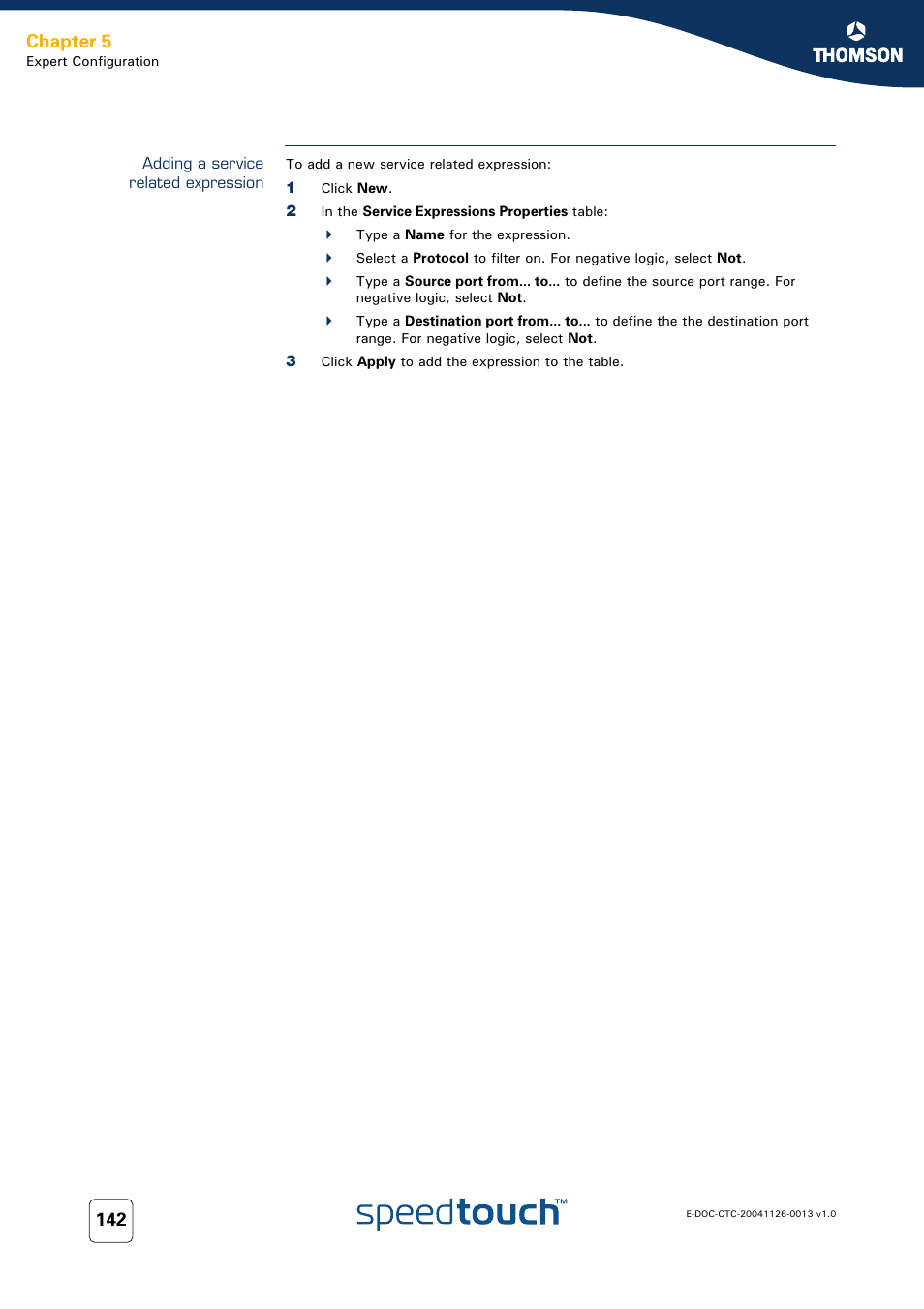 Adding a service related expression, Chapter 5 | RCA 608WL User Manual | Page 144 / 228
