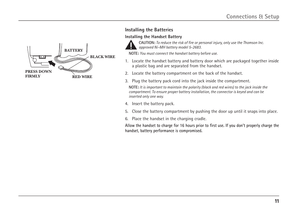 Connections & setup | RCA 25110 User Manual | Page 11 / 92