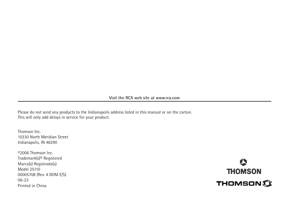 RCA 25110 User Manual | Page 46 / 92