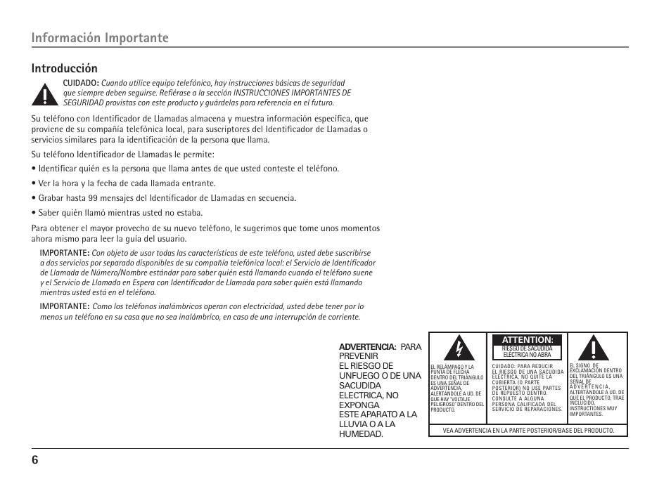 Información importante, Introducción | RCA 25110 User Manual | Page 52 / 92