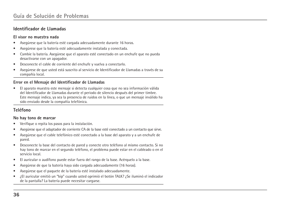 Guía de solución de problemas | RCA 25110 User Manual | Page 82 / 92