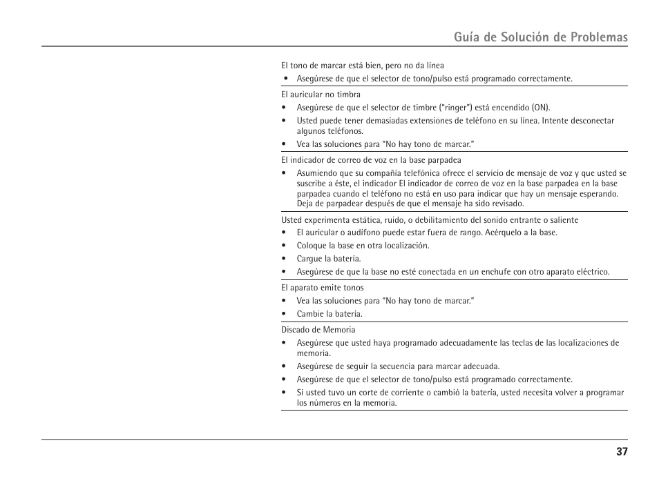 Guía de solución de problemas | RCA 25110 User Manual | Page 83 / 92