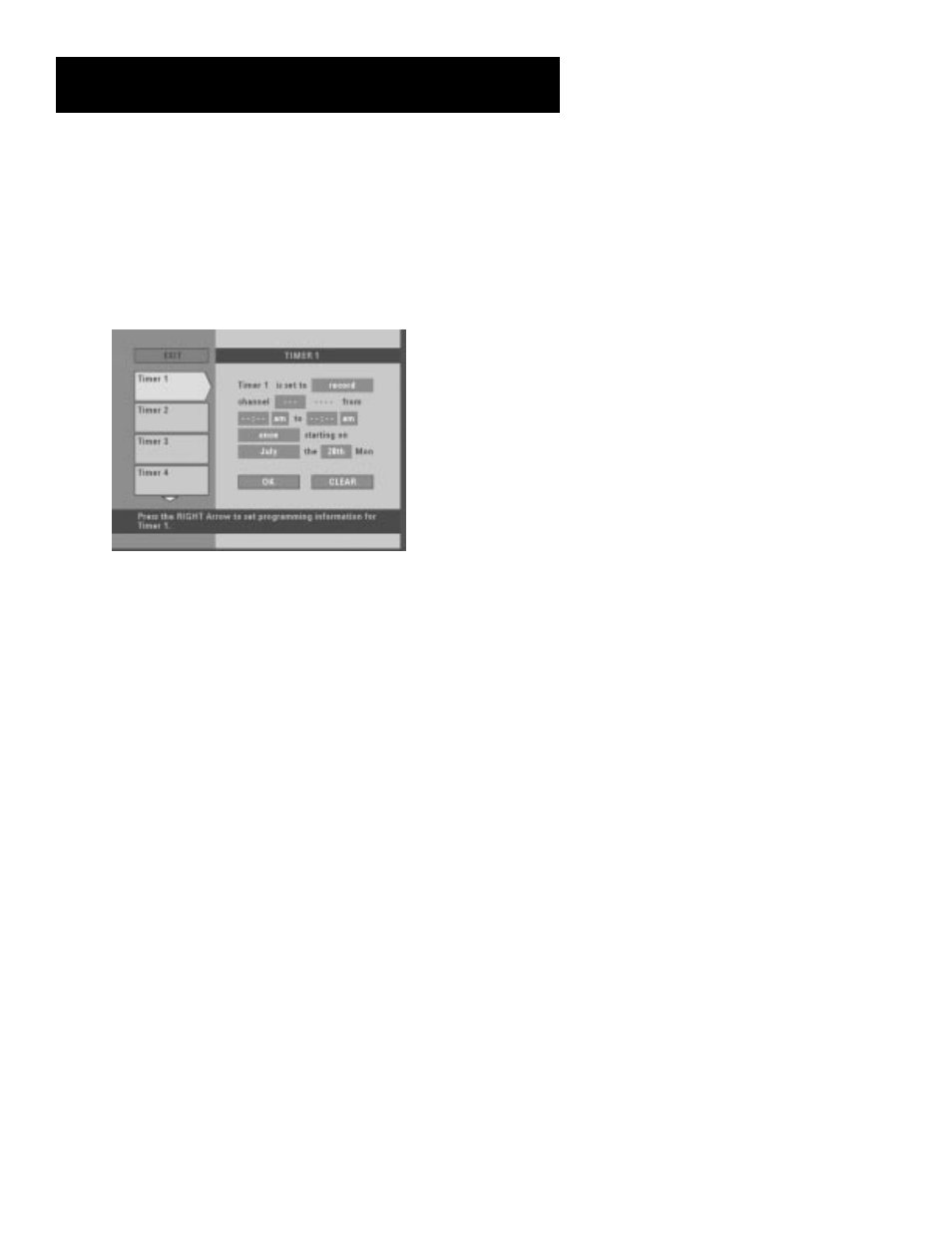 Timers, The menu system, 40 timers | RCA look 15377550 User Manual | Page 42 / 48