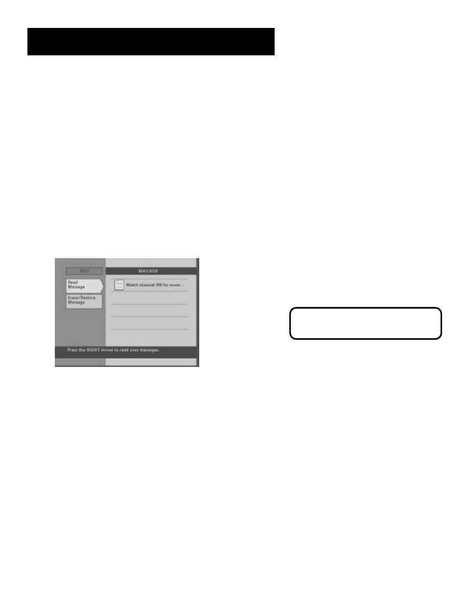 The mailbox, The menu system, 41 the mailbox | RCA look 15377550 User Manual | Page 43 / 48