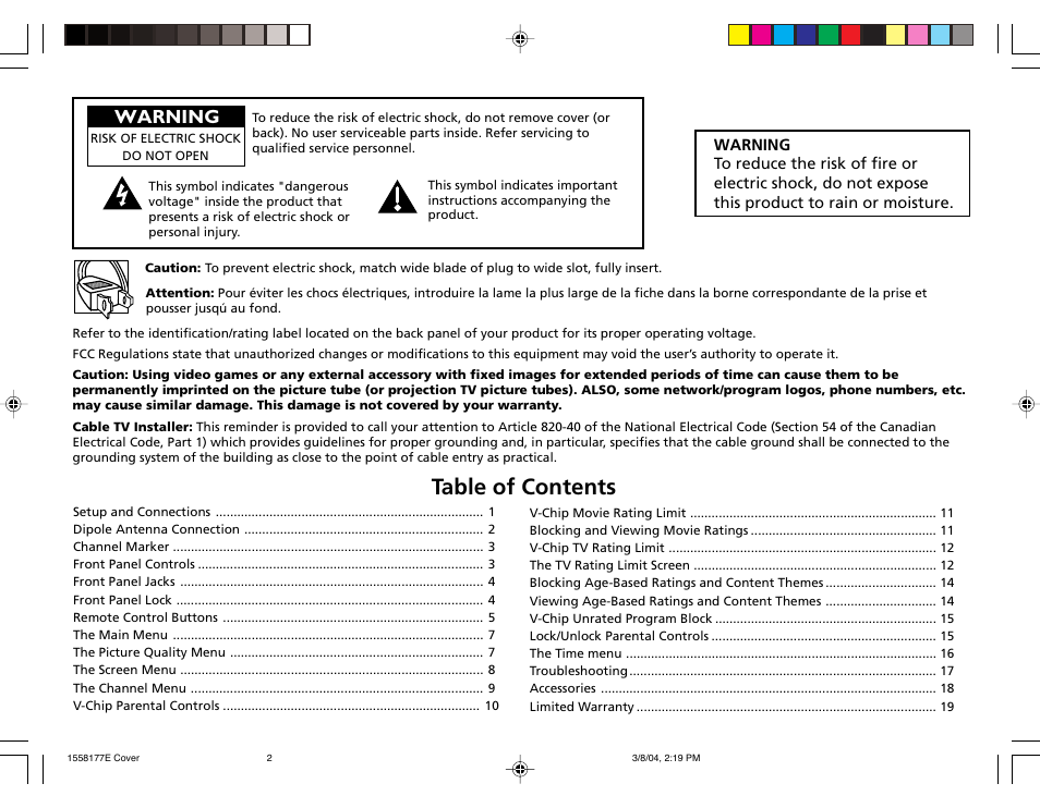 RCA E13320 User Manual | Page 2 / 24