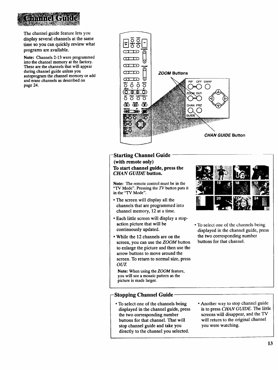 With remote only) | RCA COLOR TV NCJ11 User Manual | Page 15 / 56